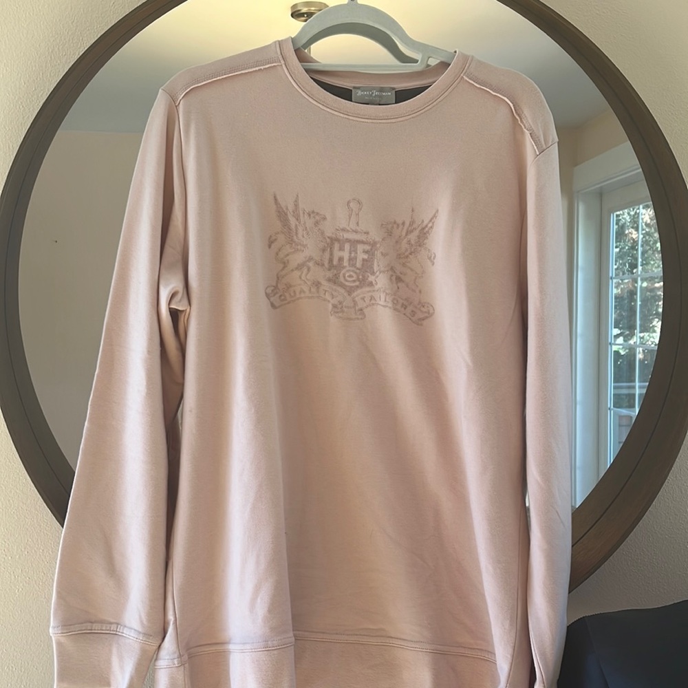 hickey freeman light pink long sleeve tee